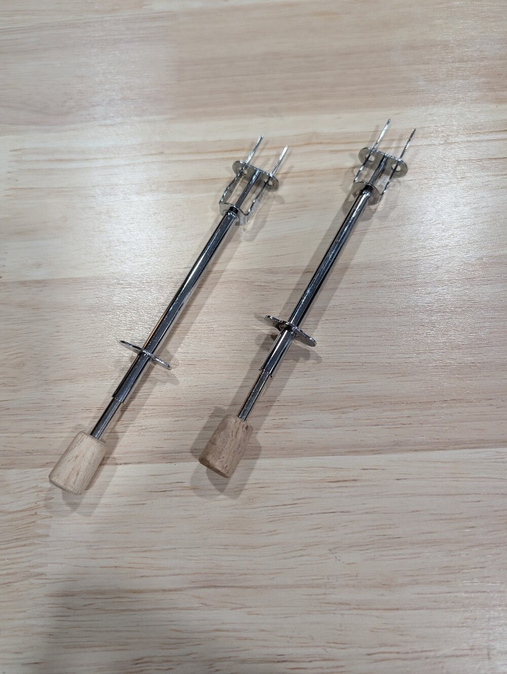 Vintage Olive Or Pickle Grabber. Spring Loaded Long Neck With Wooden Knob.